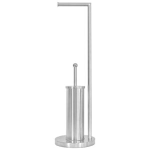 Model 104, ezüst álló WC-papír tartó WC-kefével Álló WC-papír tartók