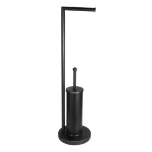 Black Model 104, fekete álló WC-papír tartó WC-kefével Álló WC-papír tartók