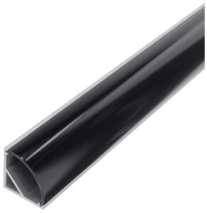 Avide Alu Profil “V” 15.8×15.8mm Sarok Fekete búrával 1m, “szett” | BR (SKU:AAP-C-1M-S-BK) Sarok