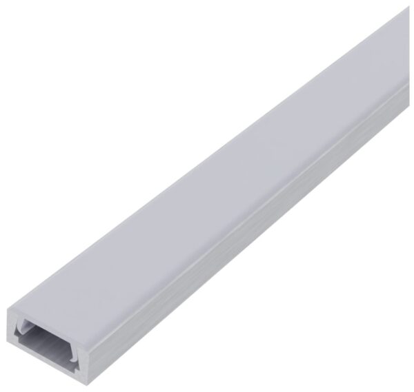Avide Alu Profil „U” 15.9×7.8mm Falon Kivüli Félig átlátszó (füstös) búrával 2m, „szett” | BR (SKU:AAP-N-2M-S-FR) Falon kívüli/Süllyeszthető