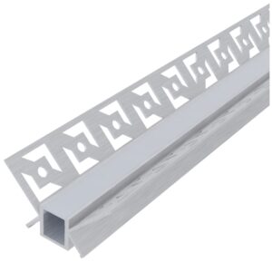 Avide Alu Profil Gipszkarton Belső Sarokba Süllyeszhető Opál búrával 1m | BR (SKU:AAP-PBIC4624-1M-MK) Gipszkartonba építhető