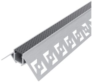 Avide Alu Profil Gipszkarton Külső Sarokba Süllyeszhető Fekete méhsejt búrával 1m | BR (SKU:AAP-PBOC5022-1M-HC) Gipszkartonba építhető