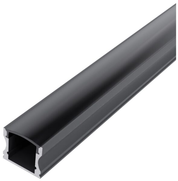Avide Alu Profil „U” 17.2×14.4mm Falon Kívüli Fekete – Fekete búrával 1m, „szett” | BR (SKU:AAP-SM1714-1M-BB) Falon kívüli/Süllyeszthető