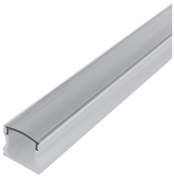 Avide Alu Profil „U” 17.2×14.4mm Falon Kívüli áttetsző búrával 1m, „szett” | BR (SKU:AAP-SM1714-1M-CL) Falon kívüli/Süllyeszthető