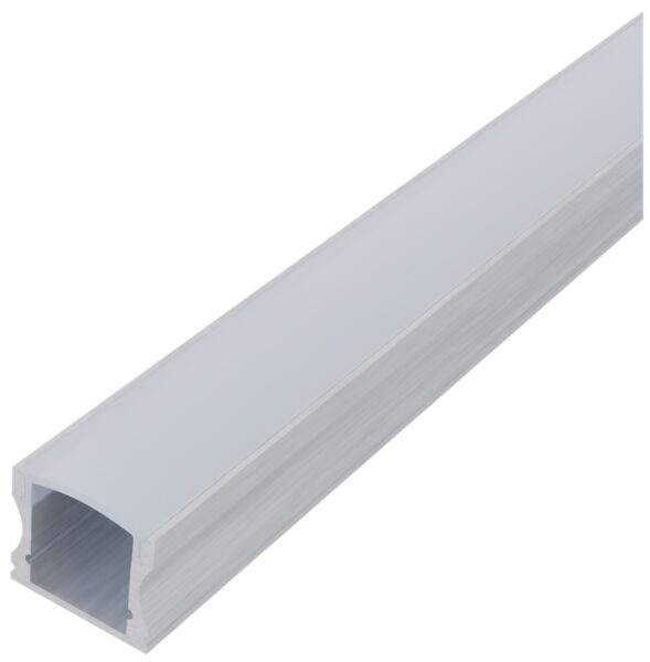 Avide Alu Profil „U” 17.2×14.4mm Falon Kívüli Opál búrával 1m, „szett” | BR (SKU:AAP-SM1714-1M-MK) Falon kívüli/Süllyeszthető