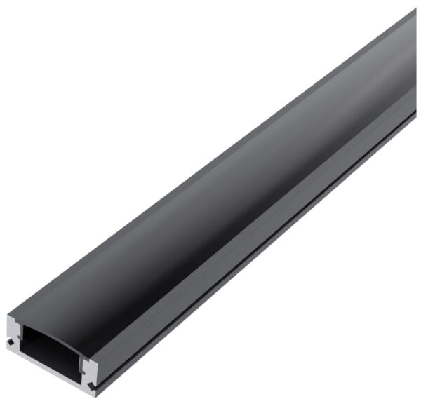 Avide Alu Profil „U” 17.4x7mm Falon Kívüli Fekete – Fekete búrával 1m, „szett” | BR (SKU:AAP-SM177-1M-BB) Falon kívüli/Süllyeszthető