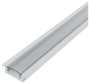 Avide Alu Profil “U” 24.7x7mm Süllyeszthető Áttetsző búrával 1m, “szett” | BR (SKU:AAP-UR177-1M-CL) Falon kívüli/Süllyeszthető