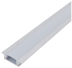 Avide Alu Profil “U” 24.7x7mm Süllyeszthető Opál búrával 1m, “szett” | BR (SKU:AAP-UR177-1M-MK) Falon kívüli/Süllyeszthető