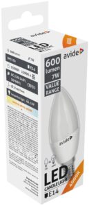 Avide Value LED Candle E14 7W NW 4000K | BR (SKU:ABBC14NW-7W) Gyertya
