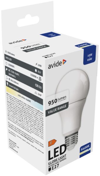 Avide Value LED Globe E27 10W CW 6400K | BR (SKU:ABBG27CW-10W) Gömb Avide Value LED Globe E27 10W CW 6400K | BR (SKU:ABBG27CW-10W) Gömb