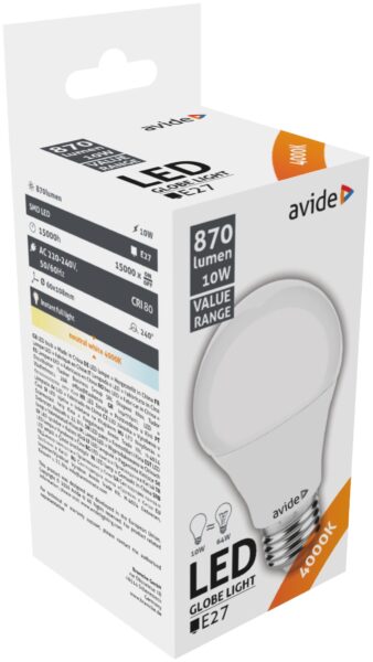 Avide Value LED Globe E27 10W NW 4000K | BR (SKU:ABBG27NW-10W) LED izzók Avide Value LED Globe E27 10W NW 4000K | BR (SKU:ABBG27NW-10W) LED izzók