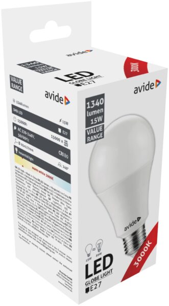 Avide Value LED Globe E27 15W WW 3000K | BR (SKU:ABBG27WW-15W) LED izzók Avide Value LED Globe E27 15W WW 3000K | BR (SKU:ABBG27WW-15W) LED izzók