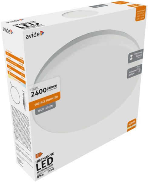 Avide Cseppálló Mennyezeti Lámpa Uranus Kerek IP54 18/24W NW 4000K Szenzoros és Inverteres | BR (SKU:ABBHL-18-24W-NW-URA-SE) Lámpatestek Avide Cseppálló Mennyezeti Lámpa Uranus Kerek IP54 18/24W NW 4000K Szenzoros és Inverteres | BR (SKU:ABBHL-18-24W-NW-URA-SE) Lámpatestek