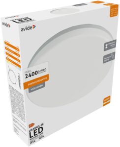 Avide Cseppálló Mennyezeti Lámpa Uranus Kerek IP54 18/24W NW 4000K Szenzoros és Inverteres | BR (SKU:ABBHL-18-24W-NW-URA-SE) IP Védett