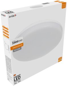 Avide Cseppálló Mennyezeti Lámpa Uranus Kerek IP54 24/30W NW 4000K Fehér | BR (SKU:ABBHL-24-30W-NW-URA) IP Védett