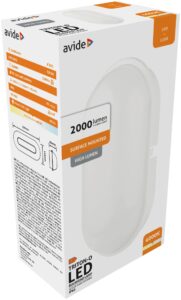 Avide Cseppálló Mennyezeti Lámpa Triton-O Ovális IP65 20W NW 4000K Fekete 100lm/W | BR (SKU:ABBHL-O-20W-NW-BL-HL) IP Védett