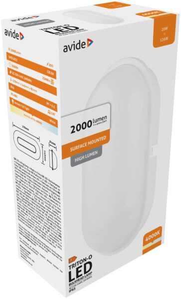 Avide Cseppálló Mennyezeti Lámpa Triton-O Ovális IP65 20W NW 4000K Fehér 100lm/W | BR (SKU:ABBHL-O-20W-NW-HL) Lámpatestek Avide Cseppálló Mennyezeti Lámpa Triton-O Ovális IP65 20W NW 4000K Fehér 100lm/W | BR (SKU:ABBHL-O-20W-NW-HL) Lámpatestek