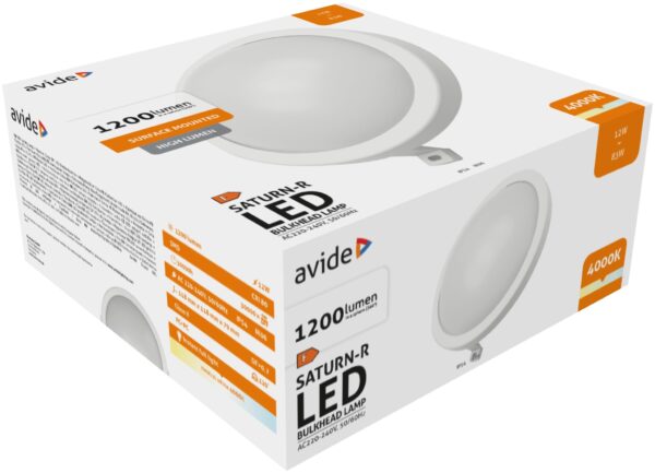 Avide cseppálló Mennyezeti Lámpa Saturn-R Kerek IP54 12W NW 4000K Fehér | BR (SKU:ABBHL-R-12W-NW-SAT) Lámpatestek Avide cseppálló Mennyezeti Lámpa Saturn-R Kerek IP54 12W NW 4000K Fehér | BR (SKU:ABBHL-R-12W-NW-SAT) Lámpatestek