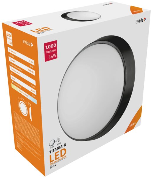 Avide Cseppálló Mennyezeti Lámpa Titania-R Kerek IP54 14W NW 4000K Fekete *Sérült Csomagolás* | BR (SKU:ABBHL-R-14W-NW-BL-SCS) Egyéb Avide Cseppálló Mennyezeti Lámpa Titania-R Kerek IP54 14W NW 4000K Fekete *Sérült Csomagolás* | BR (SKU:ABBHL-R-14W-NW-BL-SCS) Egyéb