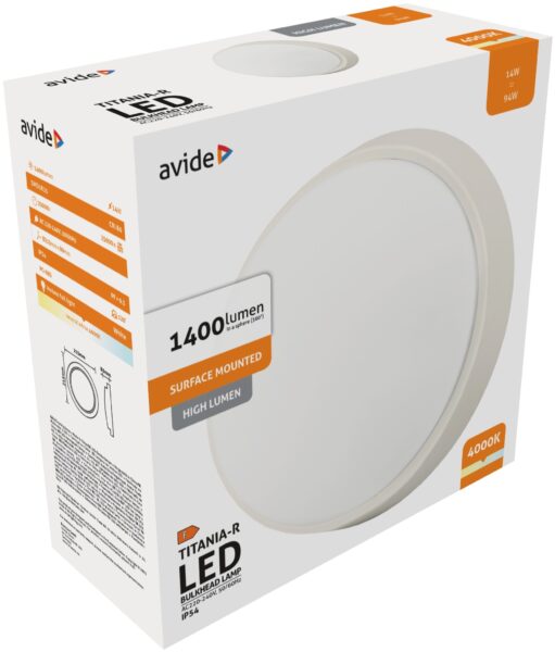 Avide Cseppálló Mennyezeti Lámpa Titania-R Kerek IP54 14W NW 4000K Fehér 100lm/W | BR (SKU:ABBHL-R-14W-NW-HL) Lámpatestek Avide Cseppálló Mennyezeti Lámpa Titania-R Kerek IP54 14W NW 4000K Fehér 100lm/W | BR (SKU:ABBHL-R-14W-NW-HL) Lámpatestek