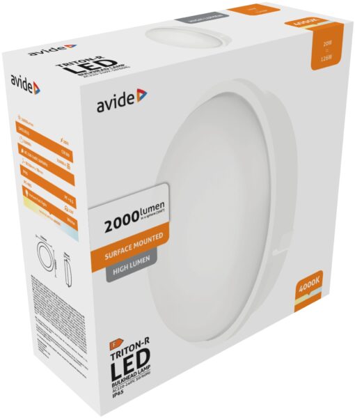 Avide Cseppálló Mennyezeti Lámpa Triton-R Kerek IP65 20W NW 4000K Fehér 100lm/W | BR (SKU:ABBHL-R-20W-NW-HL) Lámpatestek Avide Cseppálló Mennyezeti Lámpa Triton-R Kerek IP65 20W NW 4000K Fehér 100lm/W | BR (SKU:ABBHL-R-20W-NW-HL) Lámpatestek