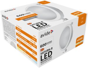 Avide cseppálló Mennyezeti Lámpa Saturn-R Kerek IP54 6W NW 4000K Fehér | BR (SKU:ABBHL-R-6W-NW-SAT) IP Védett