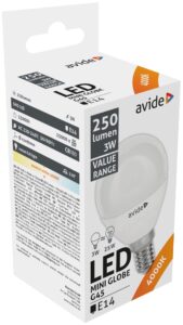 Avide Value LED Mini Globe E14 3W NW 4000K | BR (SKU:ABBMG14NW-3W) Mini Gömb