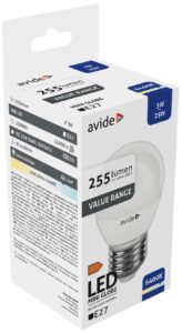 Avide Value LED Mini Globe E27 3W CW 6400K | BR (SKU:ABBMG27CW-3W) Mini Gömb