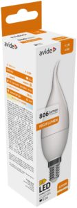 Avide LED Candle Flame 6.5W E14 NW 4000K | BR (SKU:ABC14NW-6.5W-FL) Gyertya