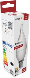 Avide LED Candle Flame 6.5W E14 WW 3000K | BR (SKU:ABC14WW-6.5W-FL) Gyertya
