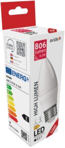 Avide LED Candle 6.5W E27 EW 2700K | BR (SKU:ABC27EW-6.5W) Gyertya
