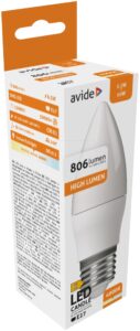 Avide LED Candle 6.5W E27 NW 4000K | BR (SKU:ABC27NW-6.5W) Gyertya