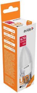 Avide LED Candle 6W E27 NW 4000K | BR (SKU:ABC27NW-6W) Gyertya