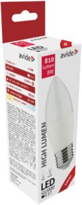 Avide LED Candle 8W E27 WW 3000K | BR (SKU:ABC27WW-8W) Gyertya