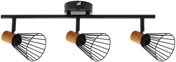 Avide Mennyezeti Lámpa Luna 3xE14 Foglalattal Fekete | BR (SKU:ABCL-LU3B) Fényforrás nélküli