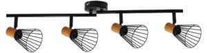 Avide Mennyezeti Lámpa Luna 4xE14 Foglalattal Fekete | BR (SKU:ABCL-LU4B) Fényforrás nélküli