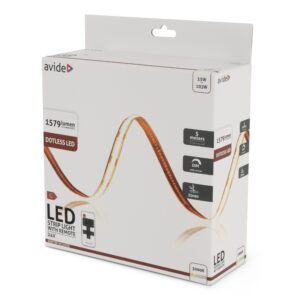 Avide LED Szalag Bliszter RF 24V COB WW IP20 5m | BR (SKU:ABCLS24V-320WW20-5M) Szettek