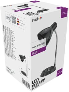Avide Basic Asztali Lámpa O Talpú Fekete | BR (SKU:ABDLO-B) Basic