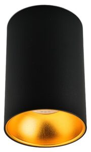 Avide GU10 Lámpatest Kerek Fekete-Ezüst | BR (SKU:ABDLR-97140-BS) Fényforrás nélküli