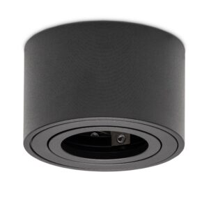 Avide A50LM Lámpatest Kerek Fekete Dönthető | BR (SKU:ABDLRS-8050-B) Fényforrás nélküli