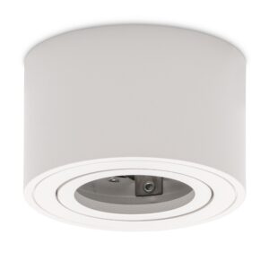 Avide A50LM Lámpatest Kerek Fehér Dönthető | BR (SKU:ABDLRS-8050-W) Fényforrás nélküli