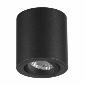 Avide GU10 Lámpatest Kerek Fekete Dönthető | BR (SKU:ABDLRS-92125-B) Fényforrás nélküli