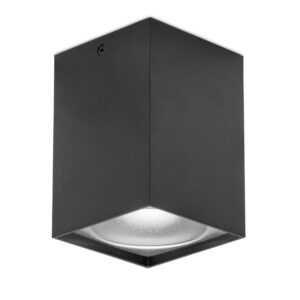 Avide GU10 Lámpatest Négyzetes Fekete-Ezüst | BR (SKU:ABDLS-97140-BS) Fényforrás nélküli