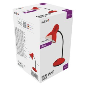 Avide Basic Asztali Lámpa Simple Piros | BR (SKU:ABDLS-R) Basic