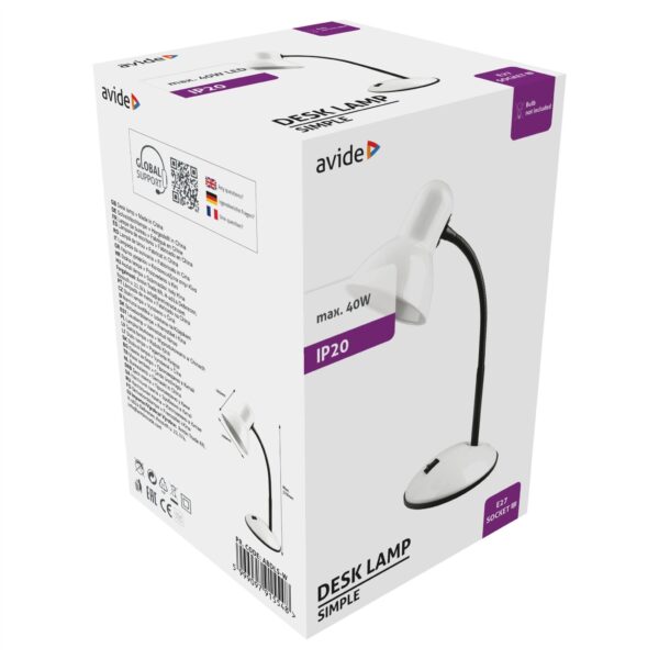 Avide Basic Asztali Lámpa Simple Fehér | BR (SKU:ABDLS-W) Basic Avide Basic Asztali Lámpa Simple Fehér | BR (SKU:ABDLS-W) Basic