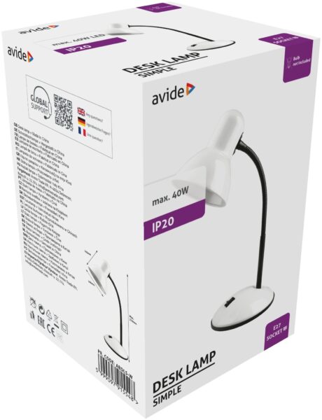 Avide Basic Asztali Lámpa C talpú S Ezüst *Sérült Csomagolás* | BR (SKU:ABDLC-S-SCS) Asztali és állólámpák