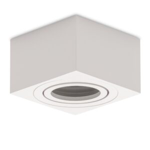 Avide A50LM Lámpatest Négyzetes Fehér Dönthető | BR (SKU:ABDLSS-8050-W) Fényforrás nélküli