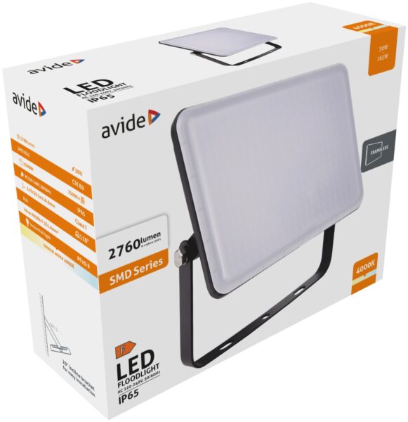 Avide LED Reflektor Slim SMD Keret nélküli 30W NW 4000K | BR (SKU:ABFLFNW-30W) Keret nélküli Avide LED Reflektor Slim SMD Keret nélküli 30W NW 4000K | BR (SKU:ABFLFNW-30W) Keret nélküli