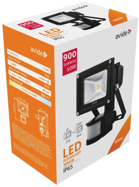 Avide LED Reflektor 10W NW 4000K Mozgásérzékelős PIR *Sérült Csomagolás* | BR (SKU:ABFLNW-10W-PIR-SCS) Egyéb