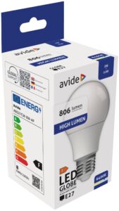 Avide LED Globe A60 8W E27 CW 6400K | BR (SKU:ABG27CW-8W-AP) Gömb
